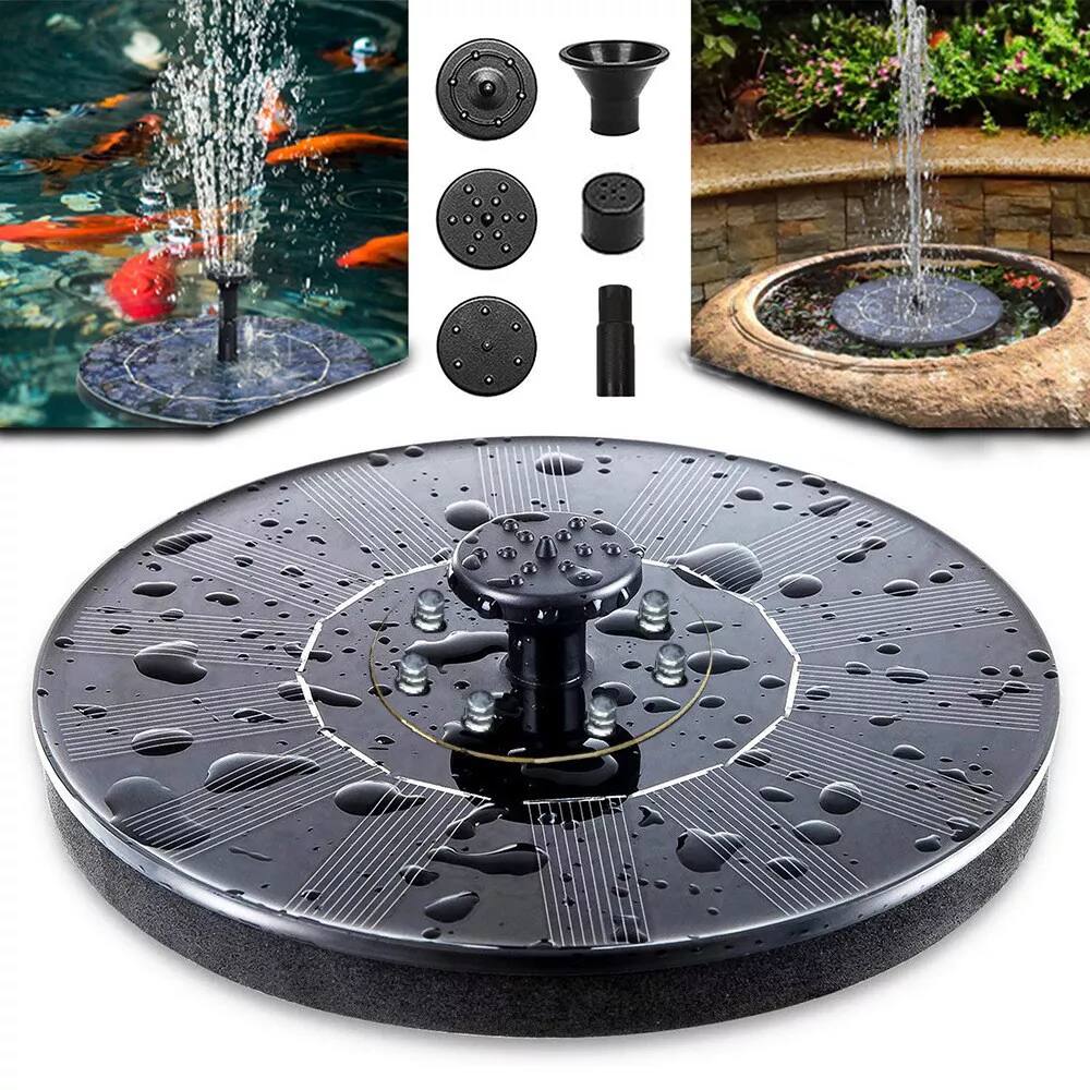 Alt View 2. MOVSSOU - Solar Fountain Pump for Bird Bath Garden Outdoor - Black.