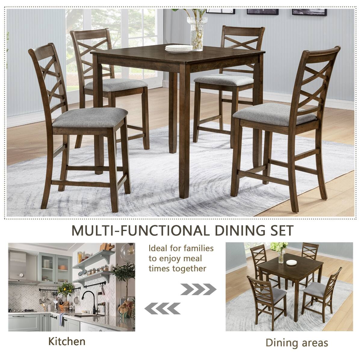 MULTI-FUNCTIONAL DINING SET  
Ideal for families to enjoy meal times together

Kitchen  
Dining areas
