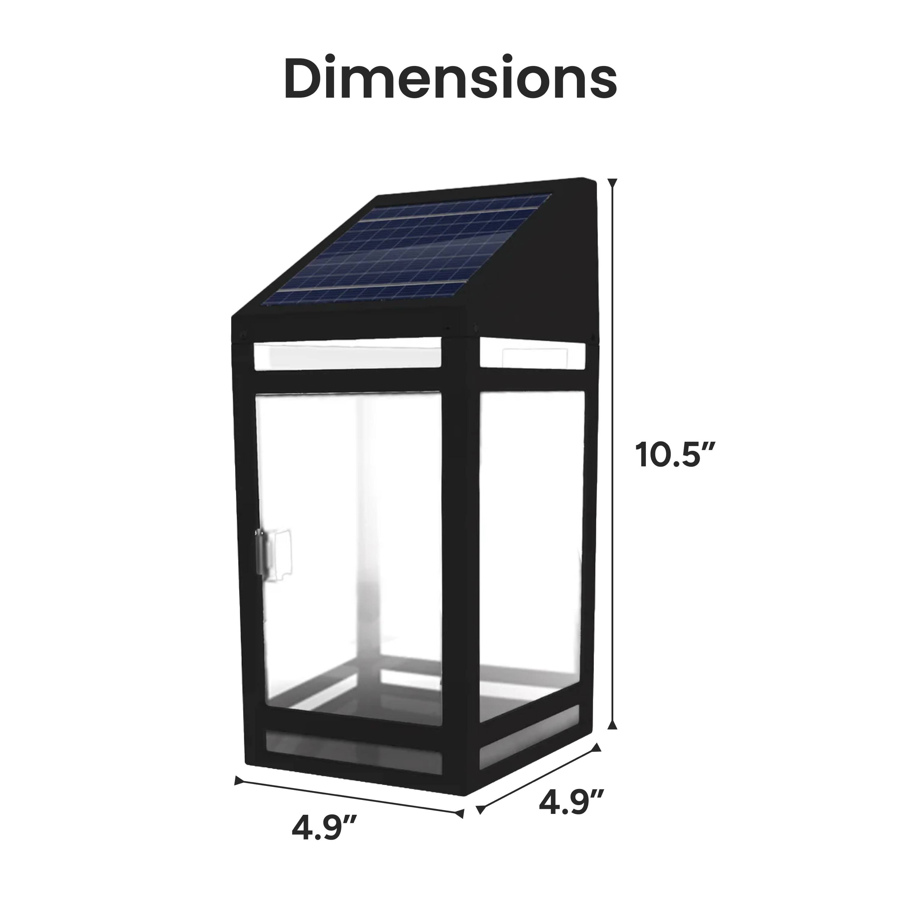Dimensions: 10.5" x 4.9" x 4.9"