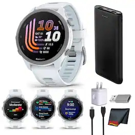 Garmin - Forerunner 170 GPS Running Smartwatch, Whitestone/ Cloud Blue Bundle - Whitestone/Cloud Blue - (2025)