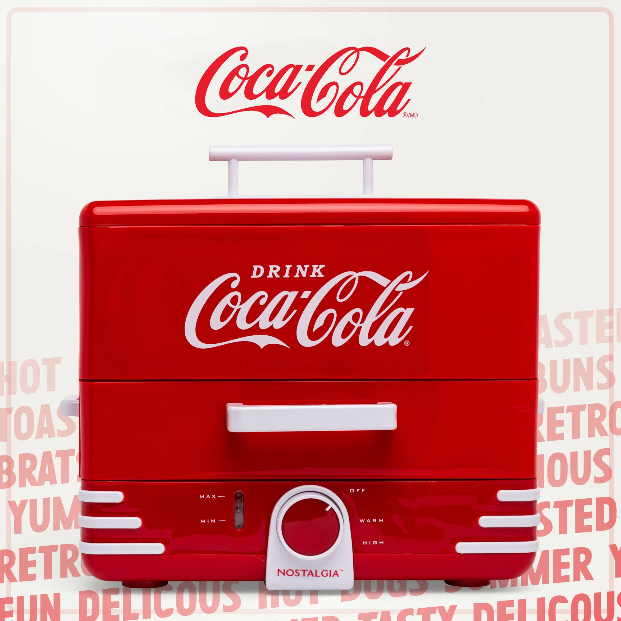 Coca-Cola MD

DRINK Coca-Cola

ASTE HOT UNS TOAS ETRO BRAT OFF OUS MAX YUM MIN WARM STED HIGH RETR NOSTALGIA MER 1 DELICOUS hot JOUS FUN TY DELICOU