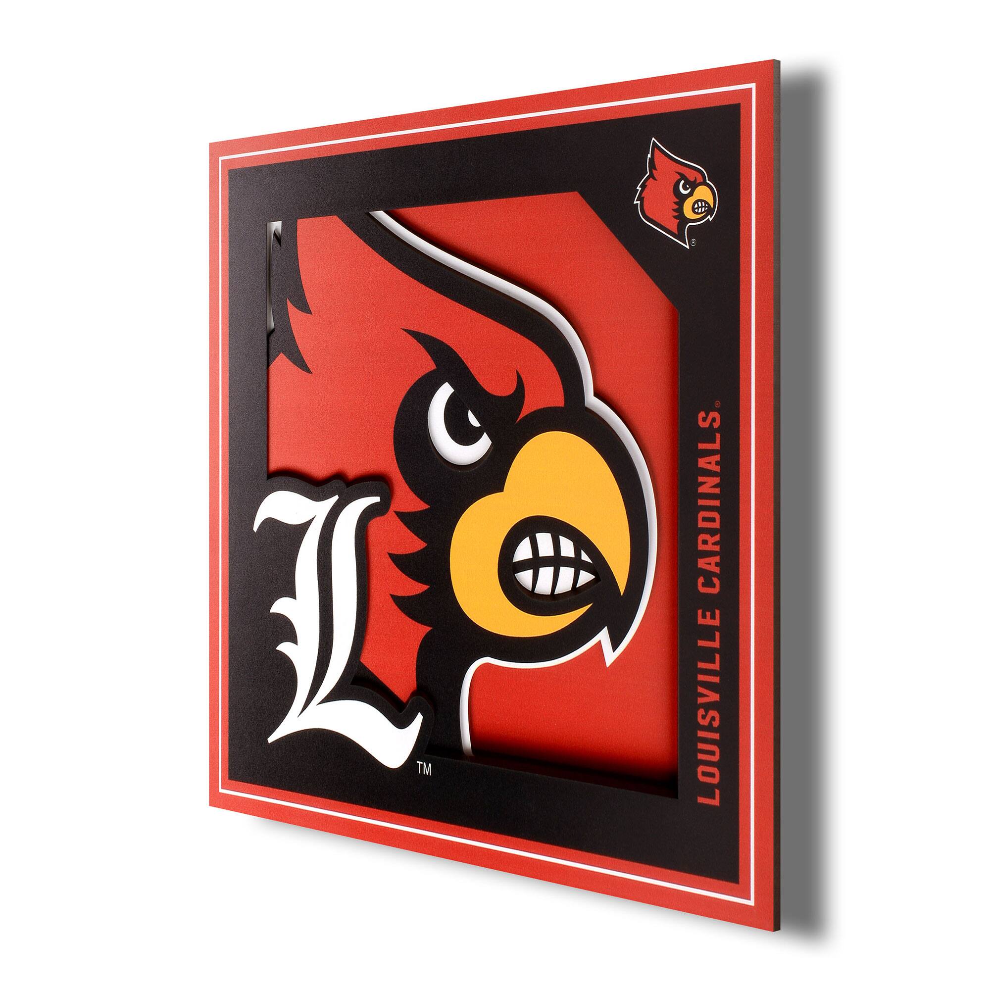 Louisville Cardinals 12'' x 12'' 3D Logo Wall Art