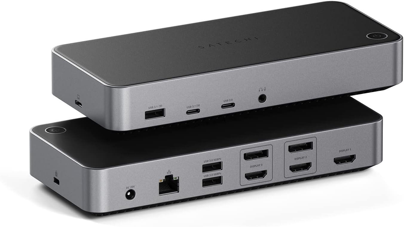 Satechi - 13-in-1 Triple 4K USB-C Docking Station - 100W Charging, 2 DP, 3 HDMI, 2 USB-C, 3 USB-A, Ethernet price history on PriceWatchPro