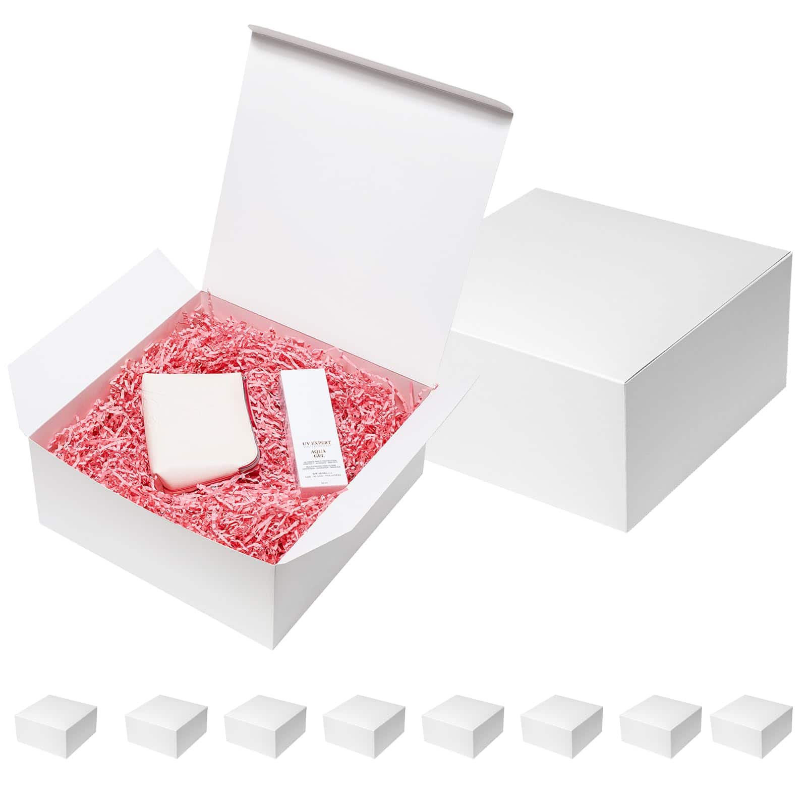 Paradigms Interiors - Inches Large Gift Boxes With Lids Bridesmaid Proposal Extra Deep Box For Presents Wedding Graduation - White