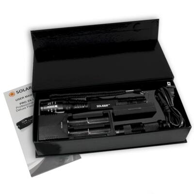 Solaray ZX 1XL 18650 LED Tactical Flashlight Kit Black ZX-1XL-KIT Solaray ZX 1XL 18650 LED Tactical Flashlight Kit Black ZX-1XL-KIT