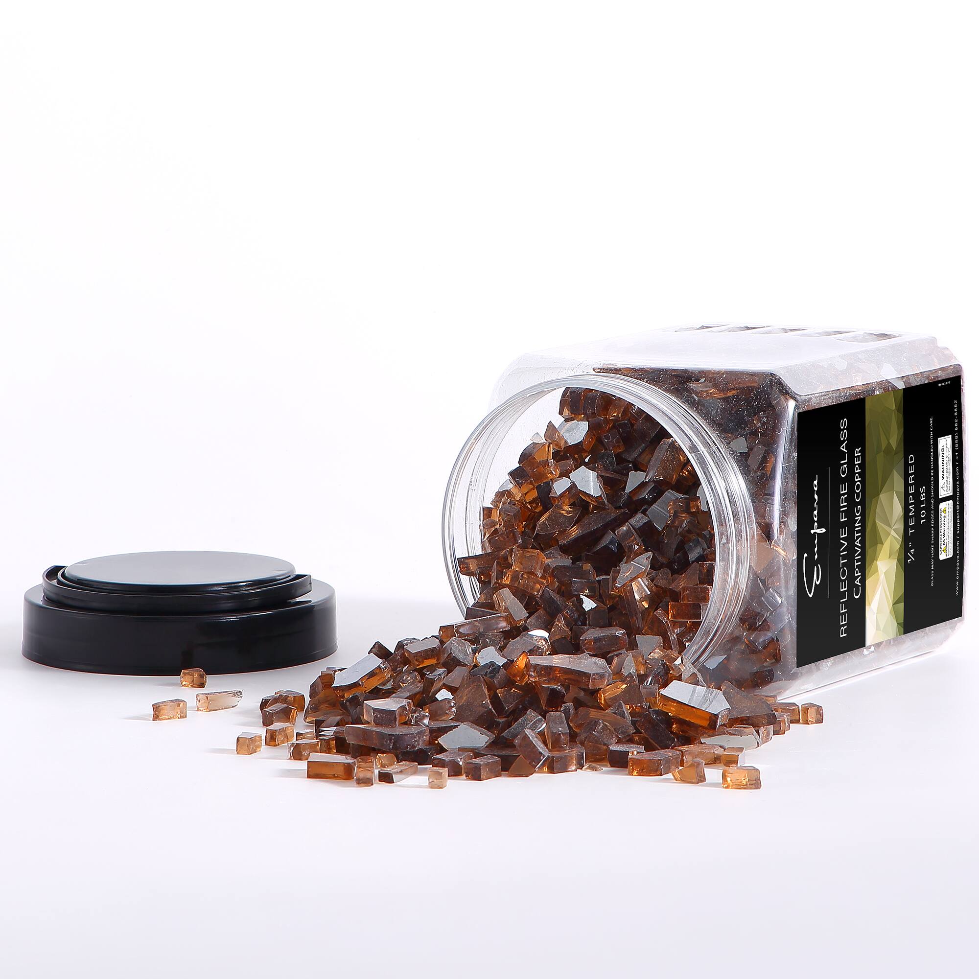 Tmpara GLASS CI COPPER FIRE ! CAPTIVATING REFI RED TEMPERED  OLBS  | TASDE ii