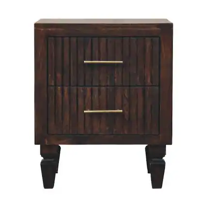 Front. Artisan Furniture - Artisan Furniture Solid Wood Belmont 2 Drawer Nightstand - Brown.