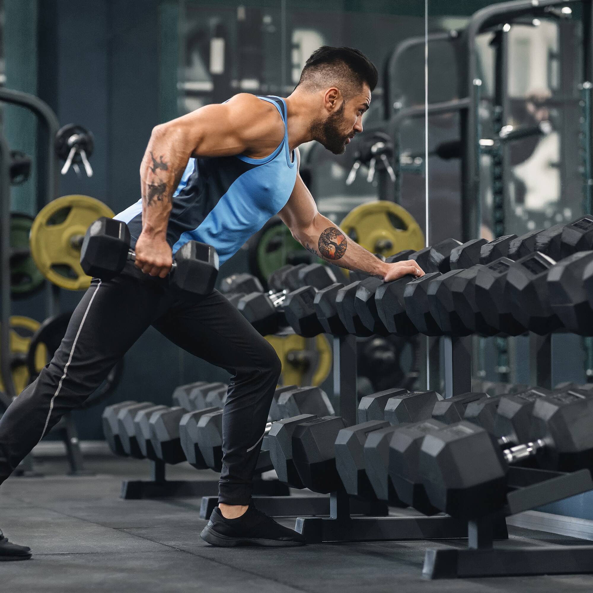 Alt View 2. Signature Fitness - Signature Fitness Hex Dumbbells Strength Training Workout Equipment Set, 25 lbs - Black.