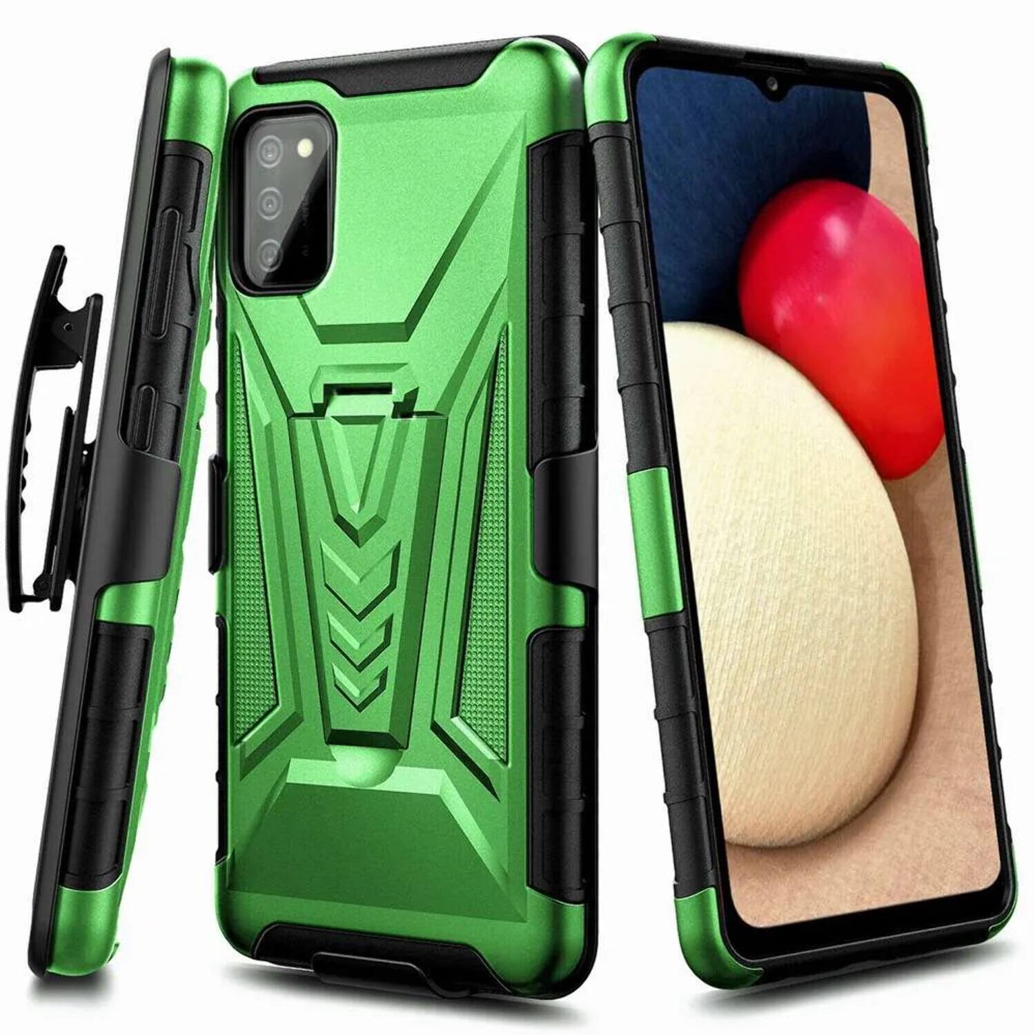 Alt View 2. RomeTech - Rome Tech Dual Layer Holster Case for Galaxy A03s - Black - Black.