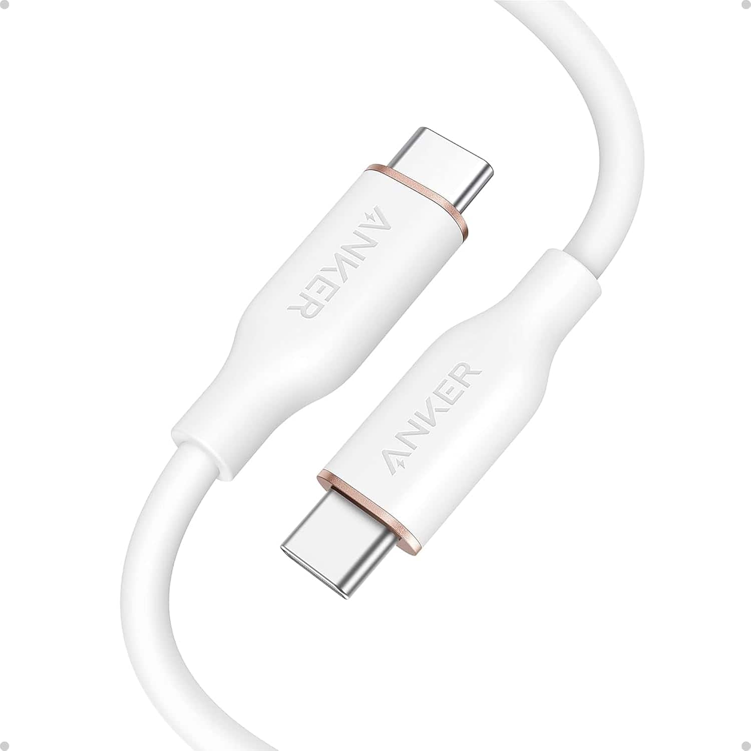 Anker - USB C Cable, Type C Flow Cord(3ft) - White