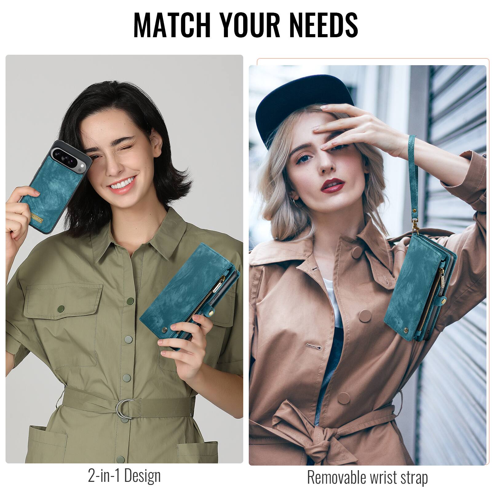 MATCH YOUR NEEDS

2-in-1 Design

Removable wrist strap