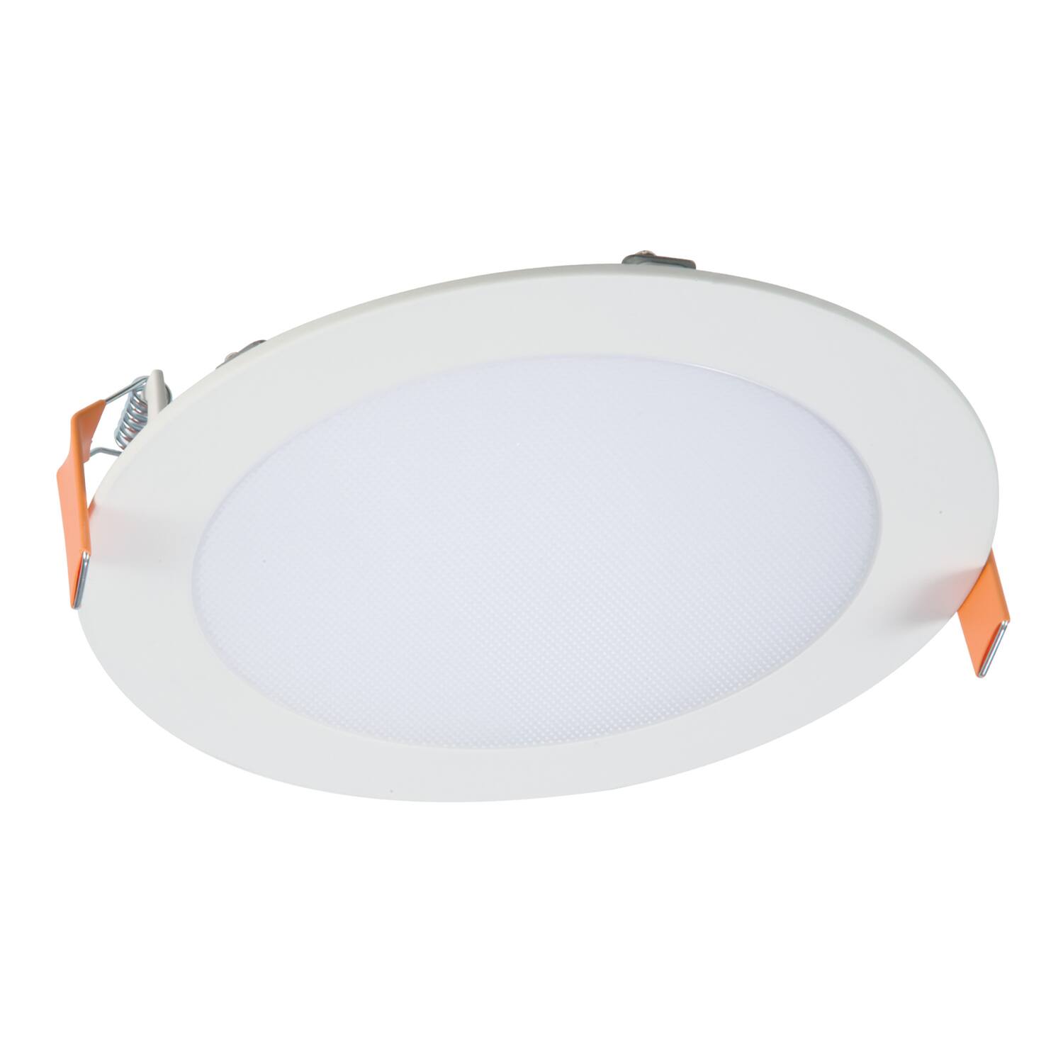 Front. Halo - Halo HLB6 Series Matte White 6 in. W LED Smart-Enabled Canless Recessed Downlight 16 W.