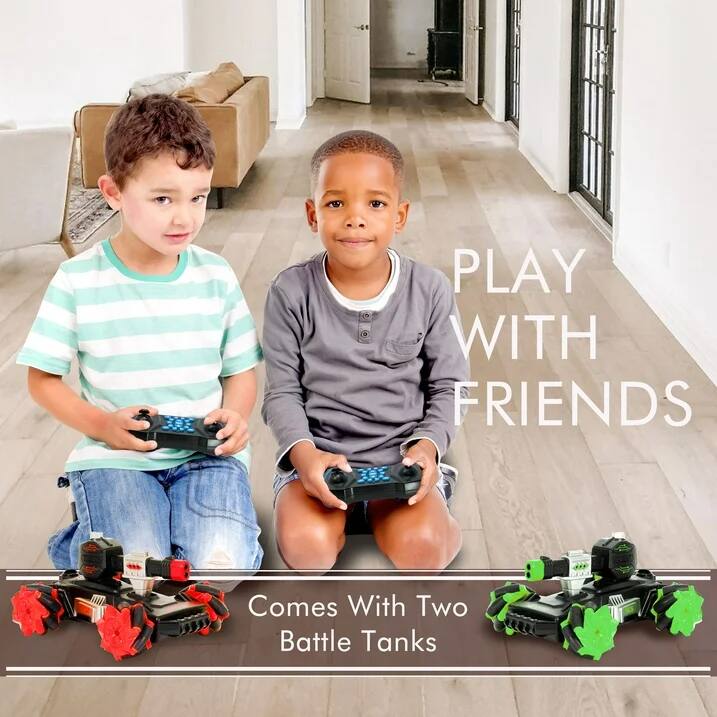 PLAY WITH FRIENDS
Comes With Two Battle Tanks