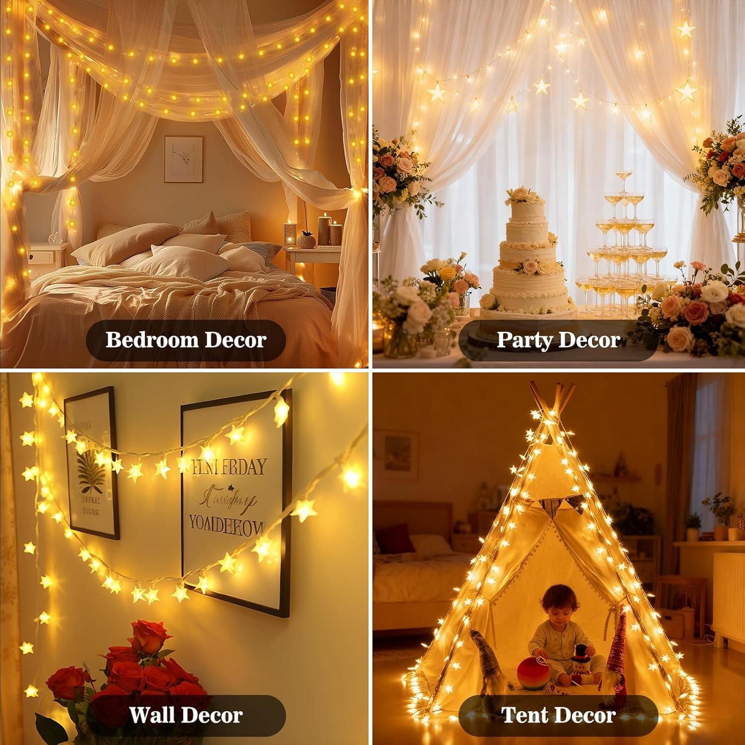 - Bedroom Decor
- Party Decor
- Wall Decor
- Tent Decor