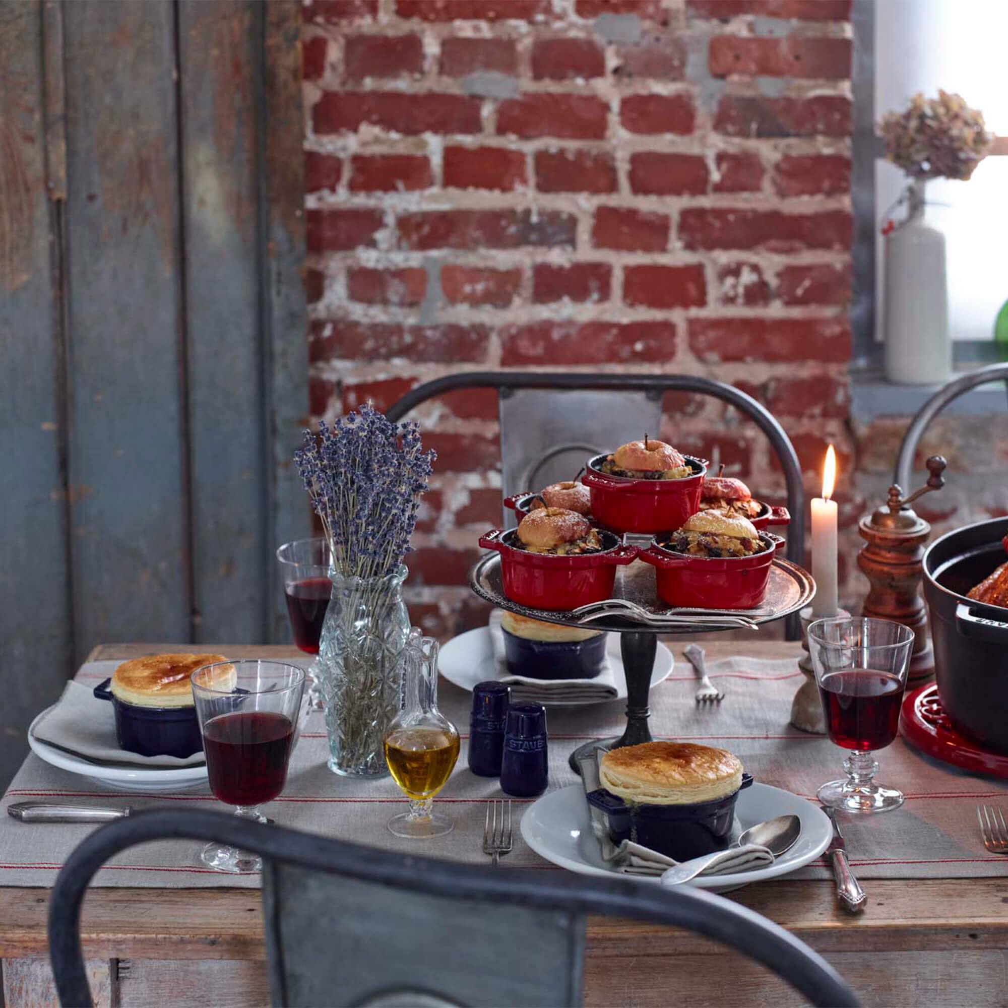 Alt View 9. Staub - Staub Cast Iron 0.25-qt Mini Round Cocotte - Dark Blue - Dark Blue.