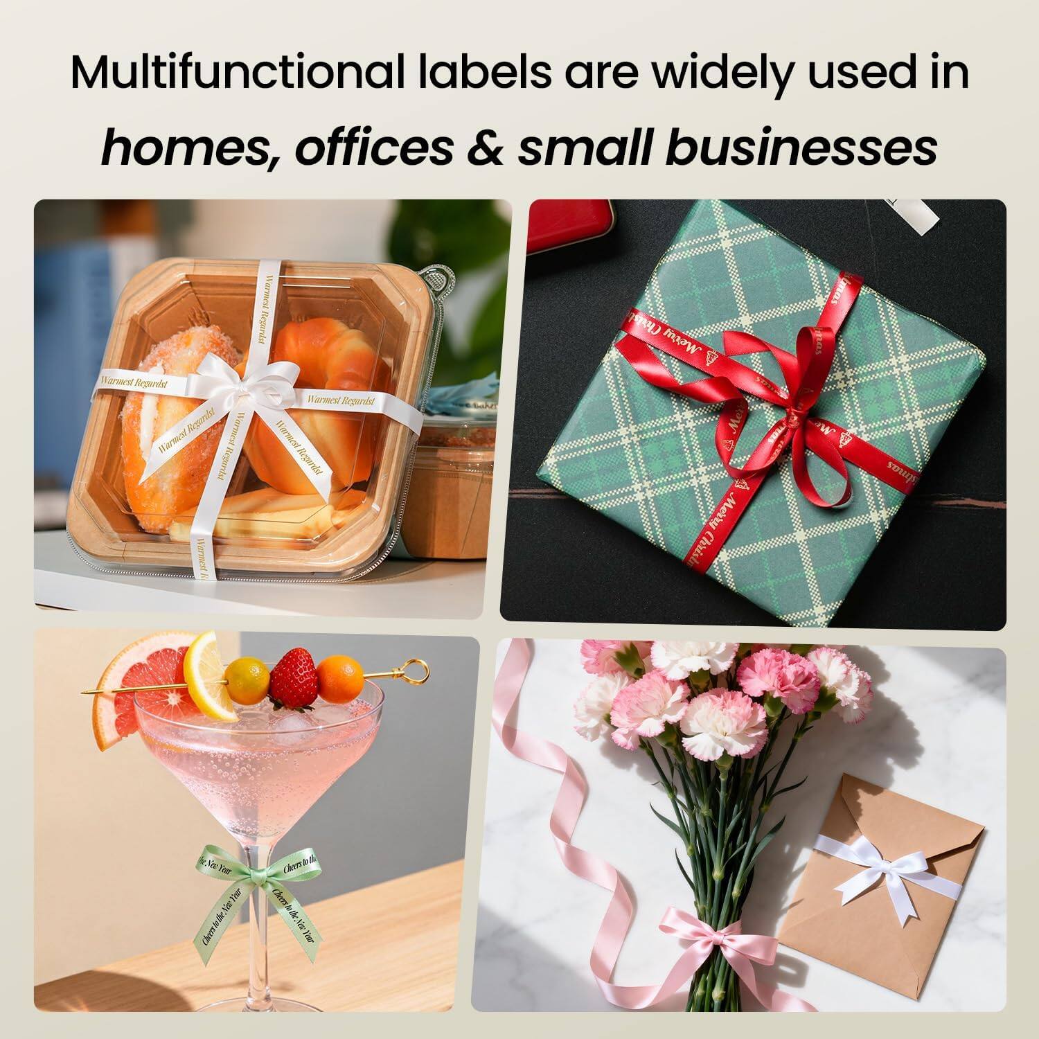 Multifunctional labels are widely used in homes, offices & small businesses

Warmest Regardst Warmest Regardst Warmest Regardst Warmest Regardst

Christ Merry Merry Christ

almas

SeaVeur Text Year Cheersta the

Cherrio Cheers the New Year