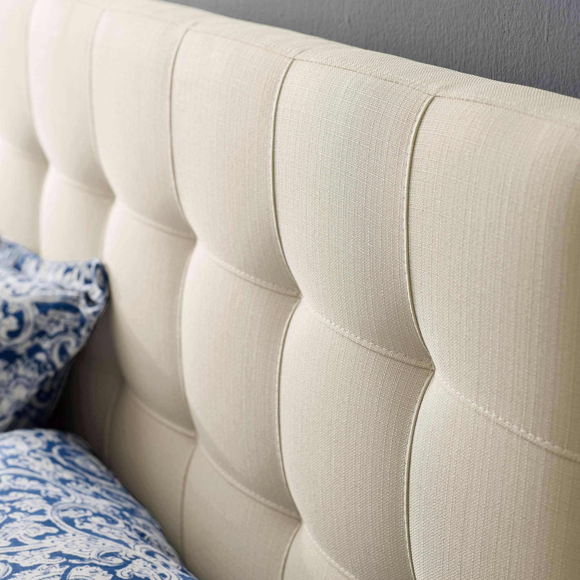 Alt View 3. Modway - Lily Upholstered Fabric Full Headboard by Modway - White.