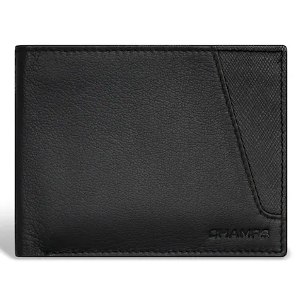 Front. Champs - Iconic Collection Leather Center Wing Wallet - BlackBlack.