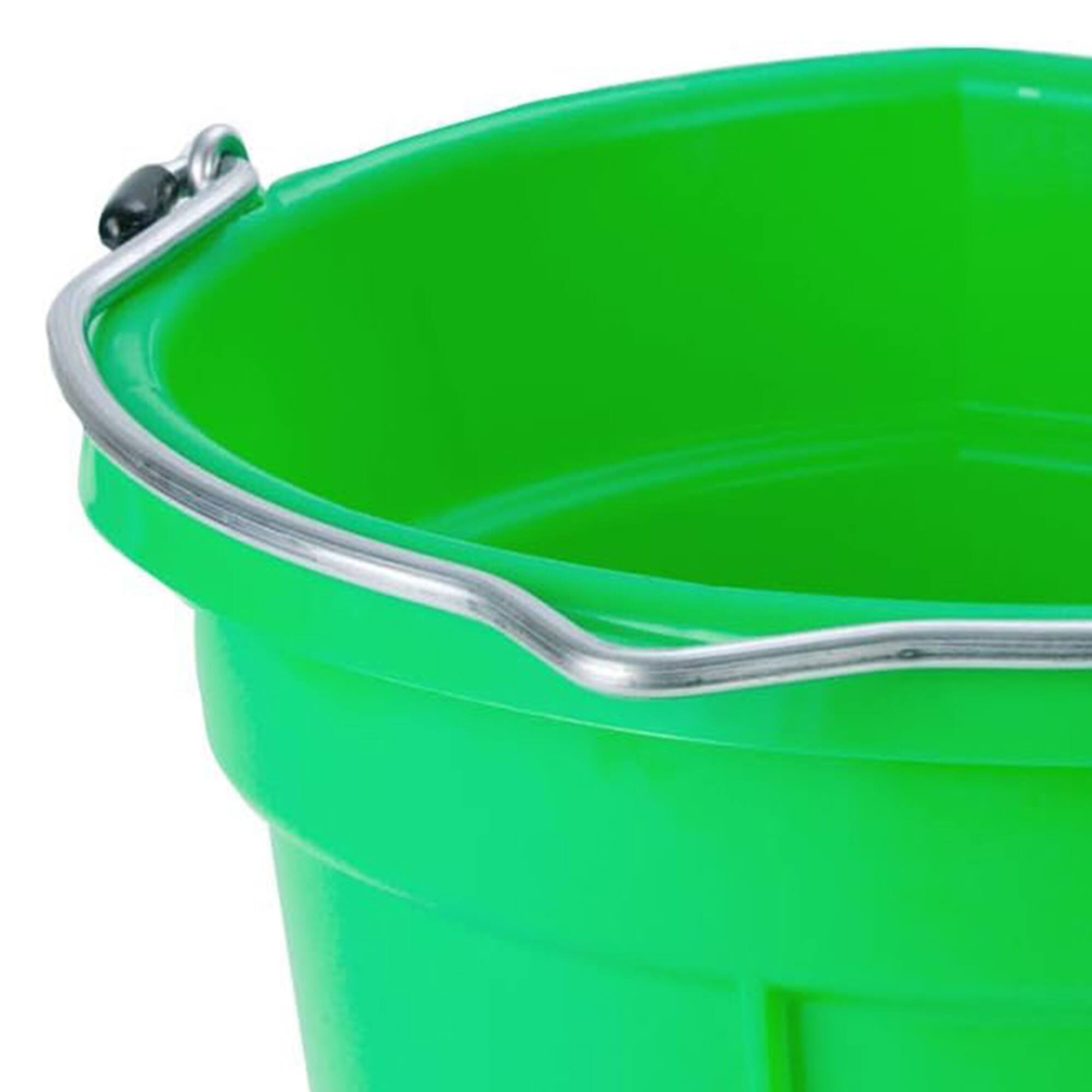 Alt View 10. Little Giant - Little Giant Flat Back Plastic Animal Feed Bucket, Metal Handle, 20 Qt, Lime - LIMEGREEN.