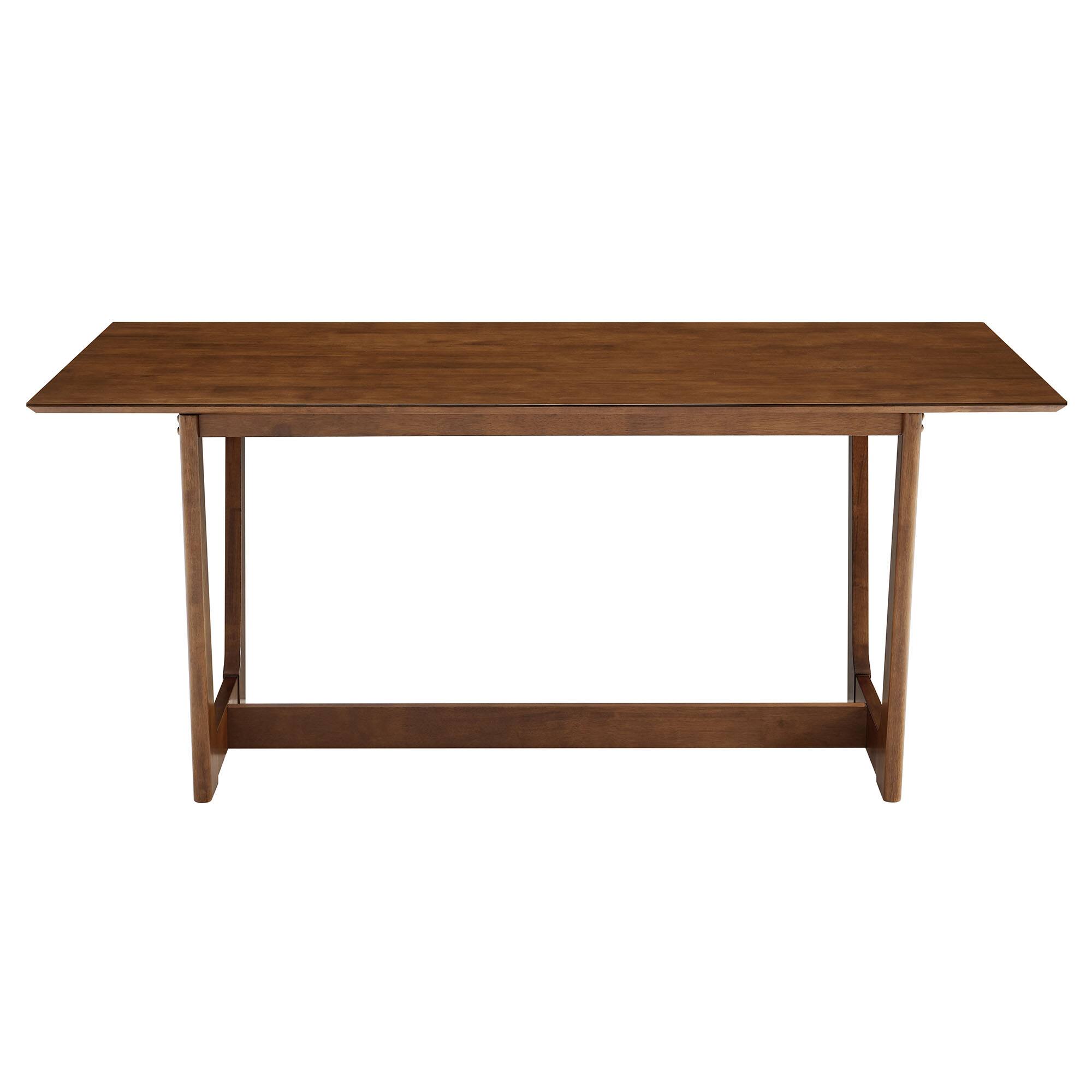 Alt View 4. Modway - Solara 71" Rectangle Wood Dining Table by Modway - Walnut.