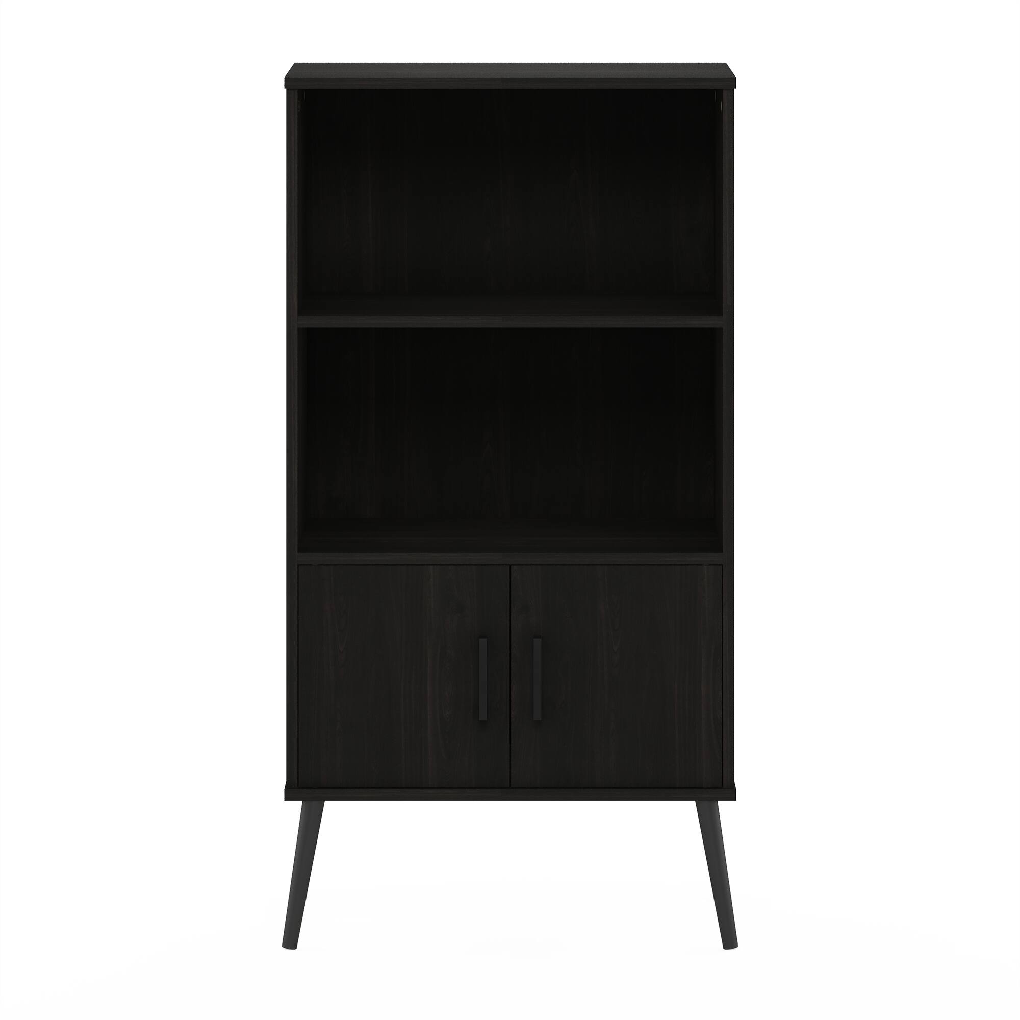 Alt View 2. Furinno - Furinno Claude Mid Century Style Accent Cabinet with Wood Legs, Espresso - Espresso.