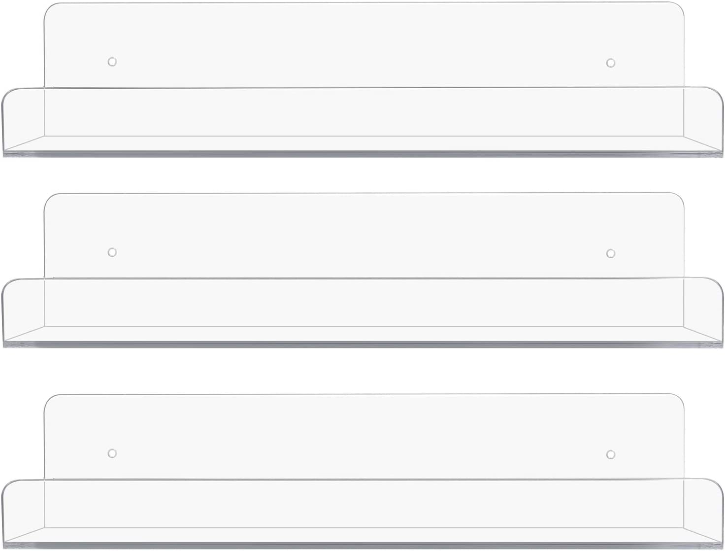 Alt View 1. Sorbus - Sorbus Acrylic Funko Pop Floating Shelf Rack Organizer Book Ledge, Invisible Display for Books - Clear.