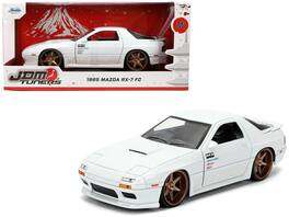 1985 Mazda RX-7 "JDM Tuners" Series 1/24 Diecast Model Car by Jada - White