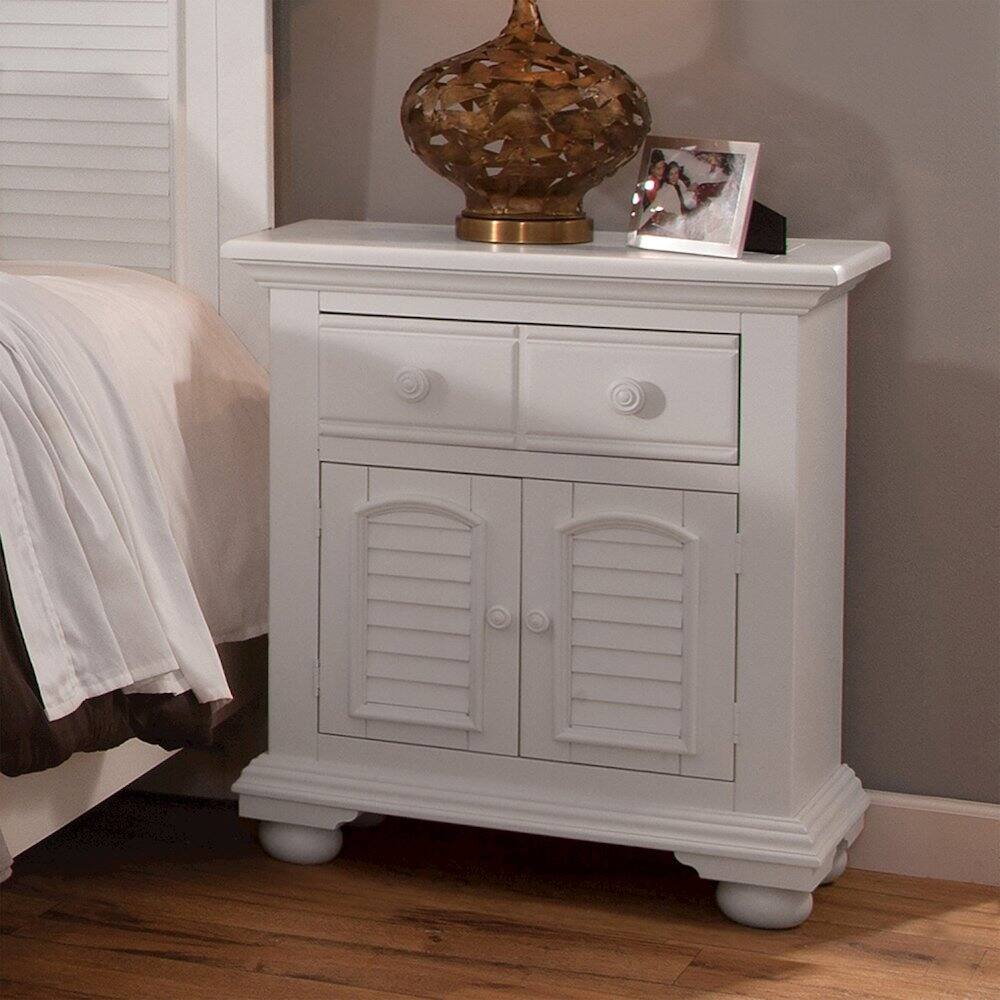 Alt View 7. American Woodcrafters - Cottage Traditions Nightstand - White Cottage - White.