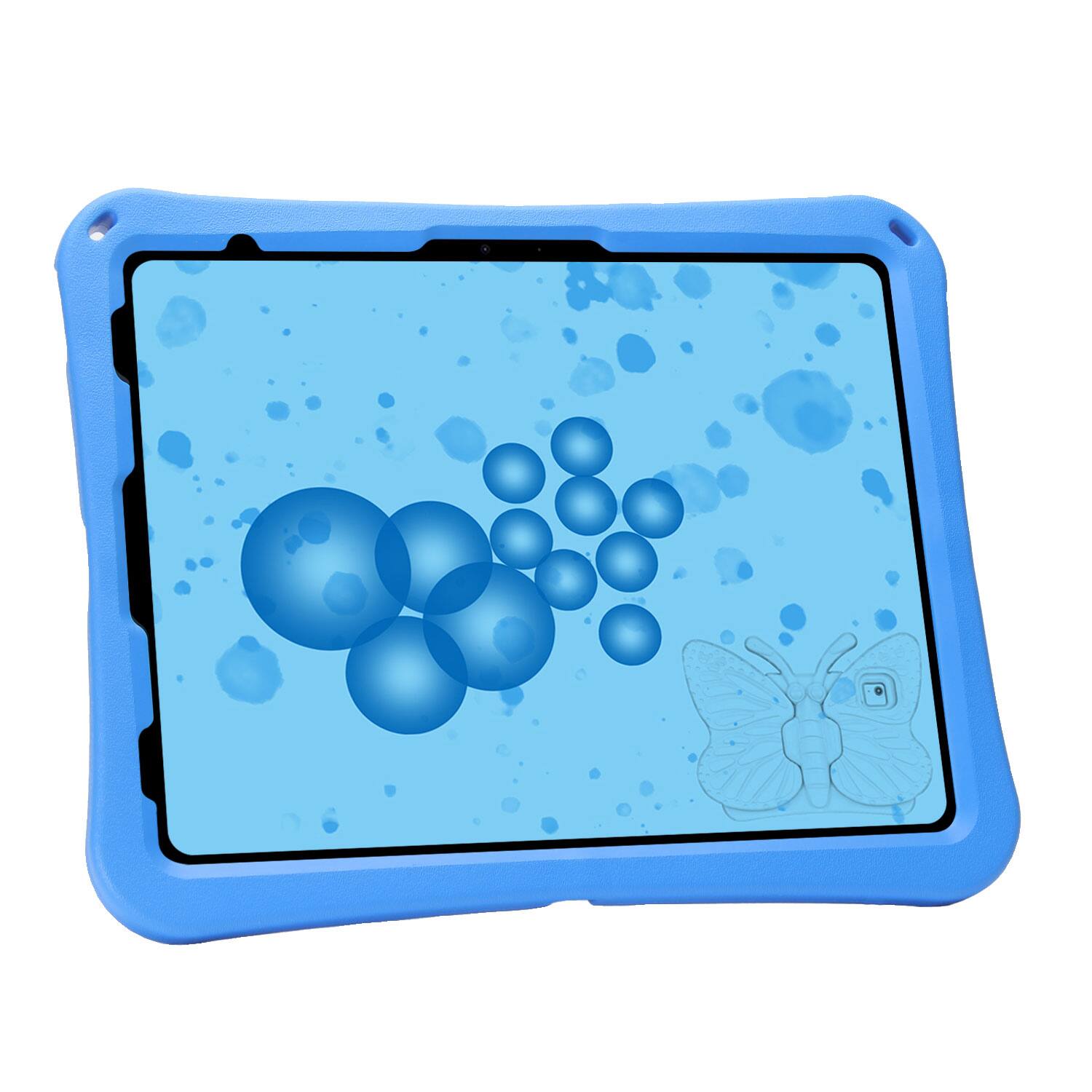 Alt View 2. Dteck - Kids Butterfly Case for Apple iPad Air (M4) 13" 2026-24 & iPad Pro 13/12.9",Rugged 3D Cartoon EVA Shockproof Stand Cover - Blue.