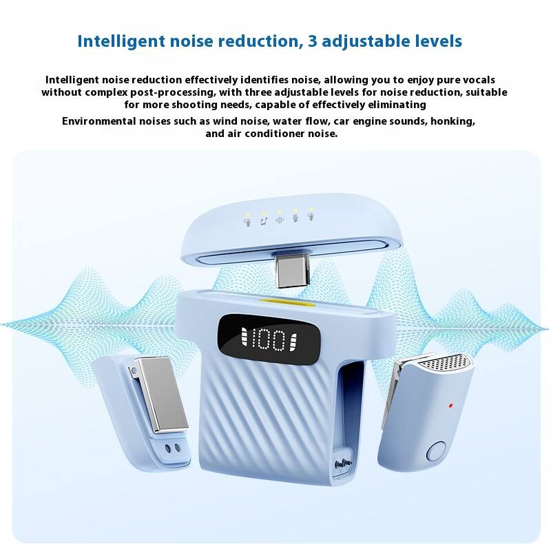 Intelligent noise reduction, 3 adjustable levels

Intelligent noise reduction effectively identifies noise, allowing you to enjoy pure vocals without complex post-processing, with three adjustable levels for noise reduction, suitable for more shooting needs, capable of effectively eliminating environmental noises such as wind noise, water flow, car engine sounds, honking, and air conditioner noise.