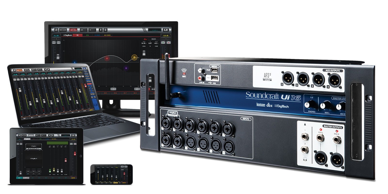 Takashi Ookawa　Soundcraft Ui16 Soundcraft Ui16 16-channel Remote-controlled Digital Mixer