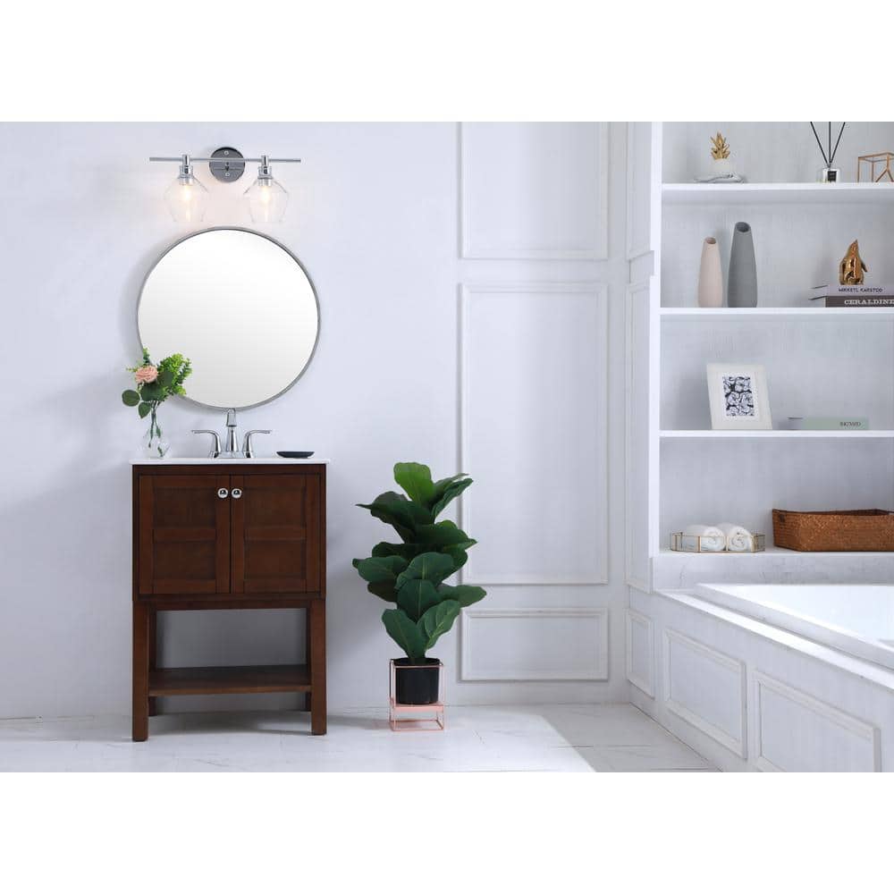 Living District - Gene 2 light Wall sconce - Chrome And Clear Glass price history on PriceWatchPro