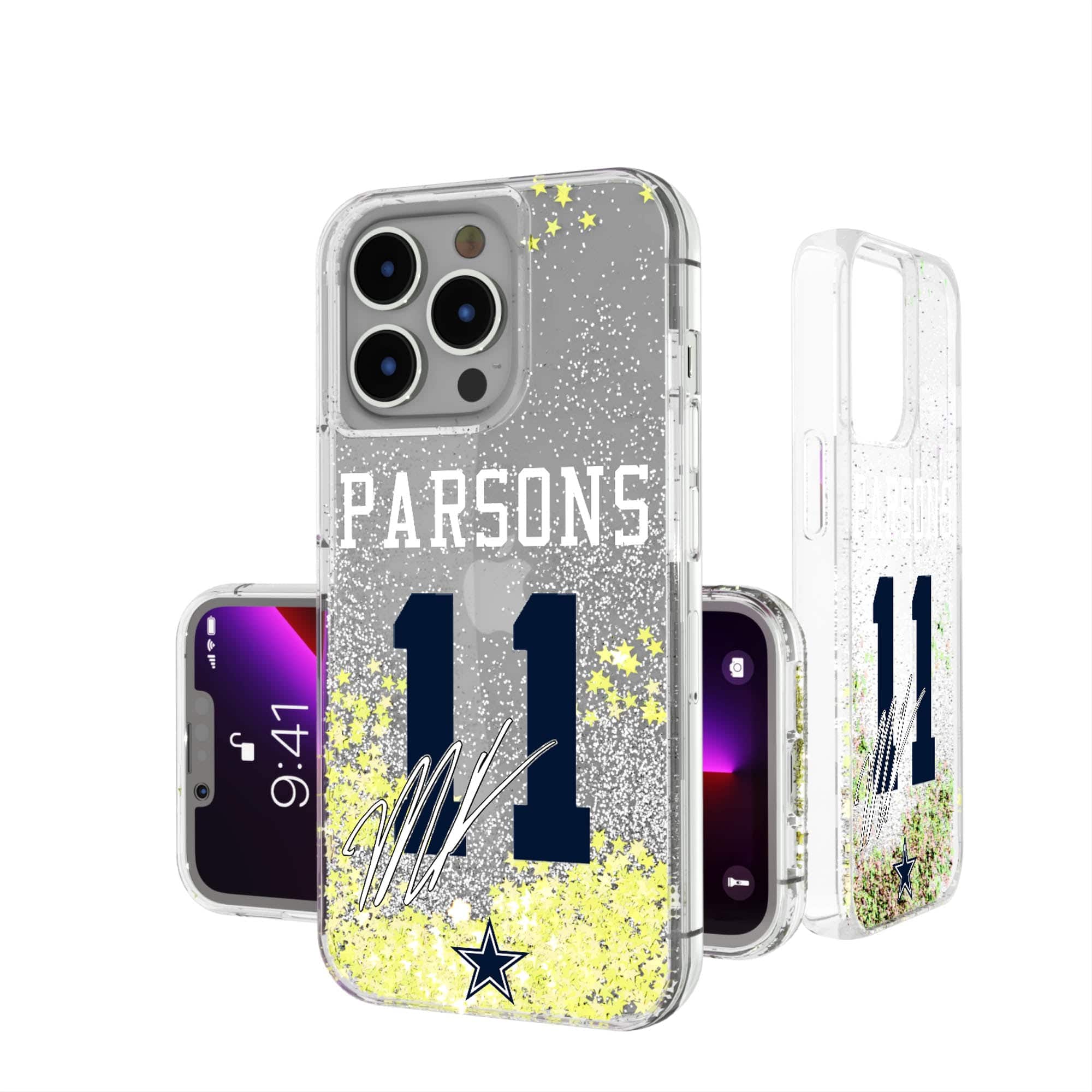 Keyscaper - Micah Parsons Dallas Cowboys iPhone Glitter Phone Case - 13 Pro Max - Multicolor