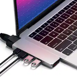 Satechi - Type-C Pro Hub Adapter with Ethernet - Silver