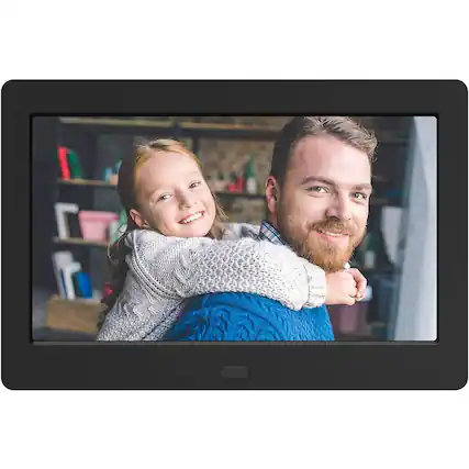 Front. MOSZAR LLC - 10.1" Digital Photo Frame, 1280x800 IPS Screen, 1080P Video, Music, Auto-Rotate, Calendar (Black).