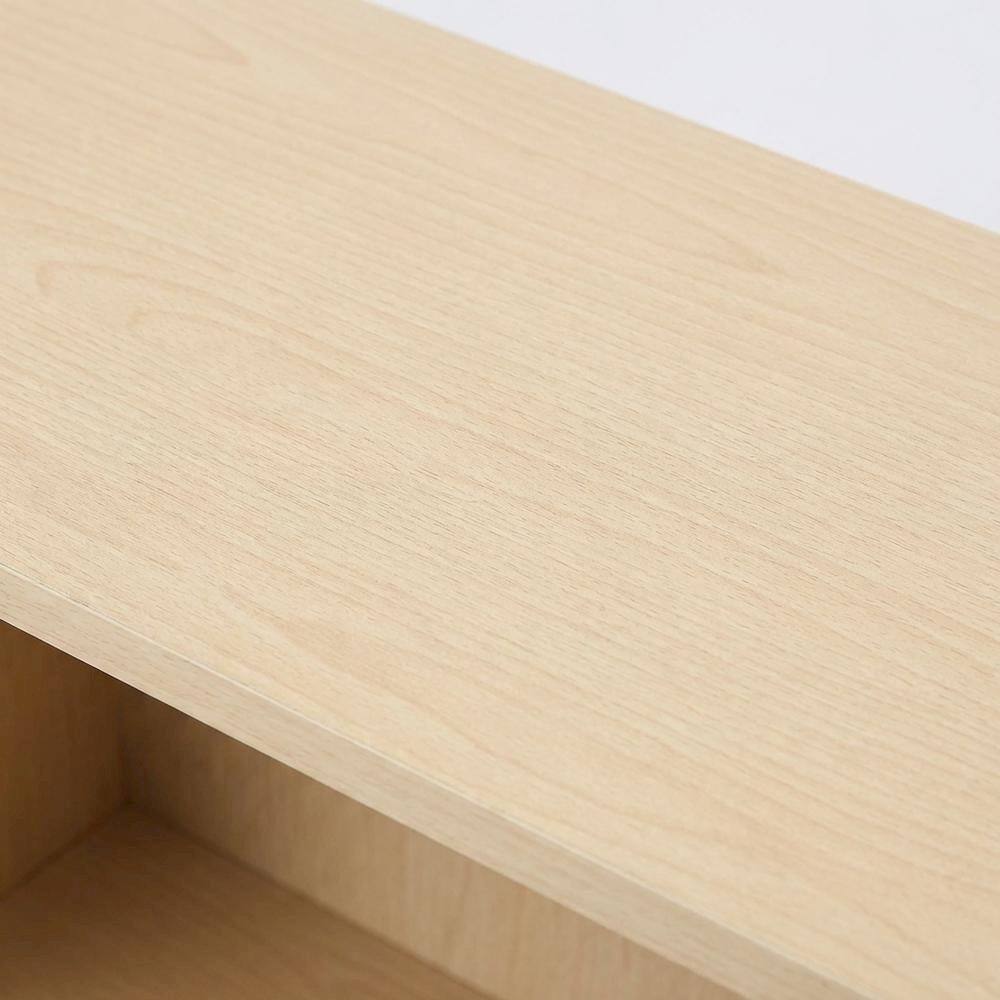 Alt View 1. FurniFact - Wooden 3-Tier Open Shelf with Finish for Storage and Display - Steam Beech.