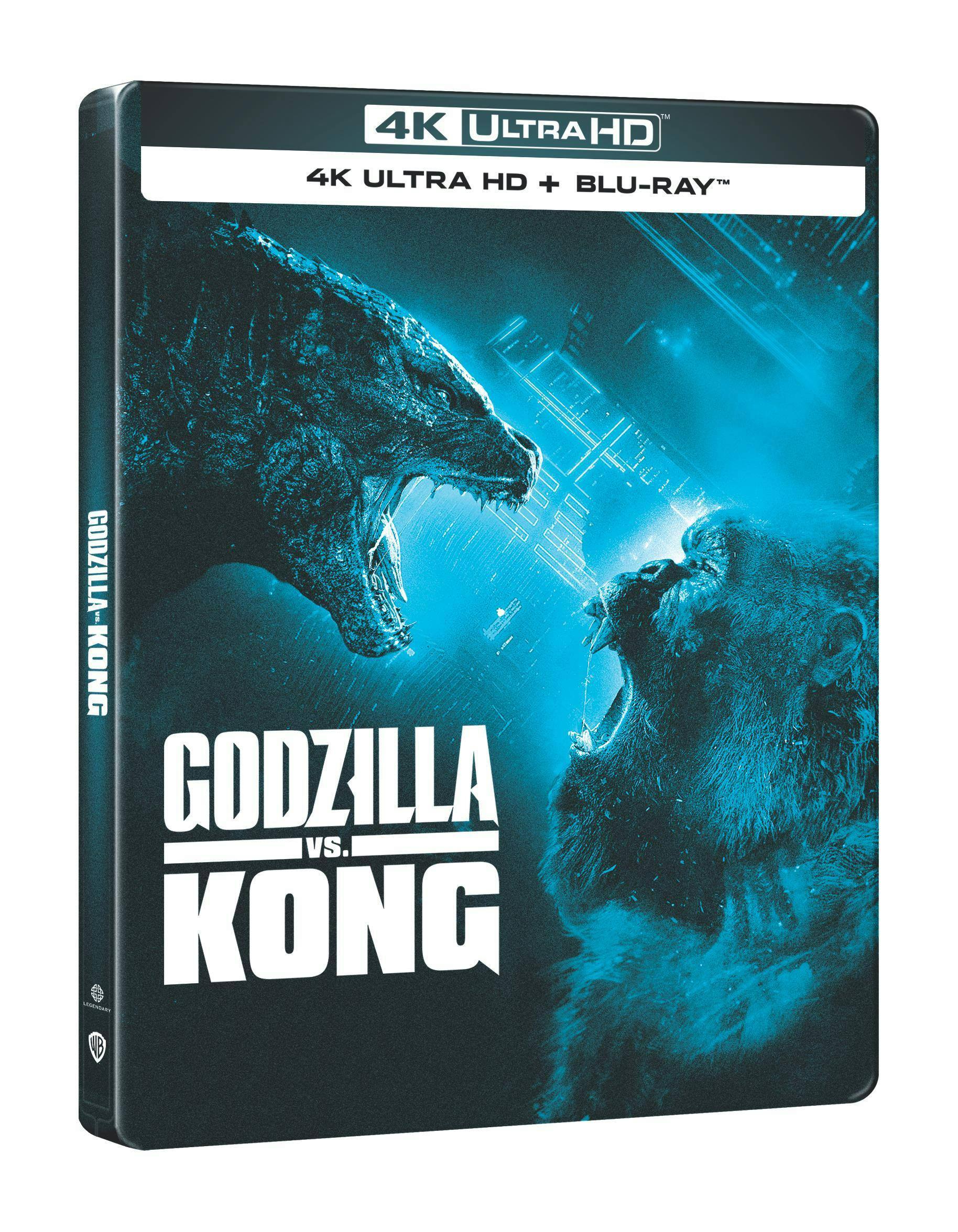 Angle. Godzilla VS Kong - Blue Glow-in-the-Dark Steelbook (4K Ultra HD + Blu-ray) [UHD].