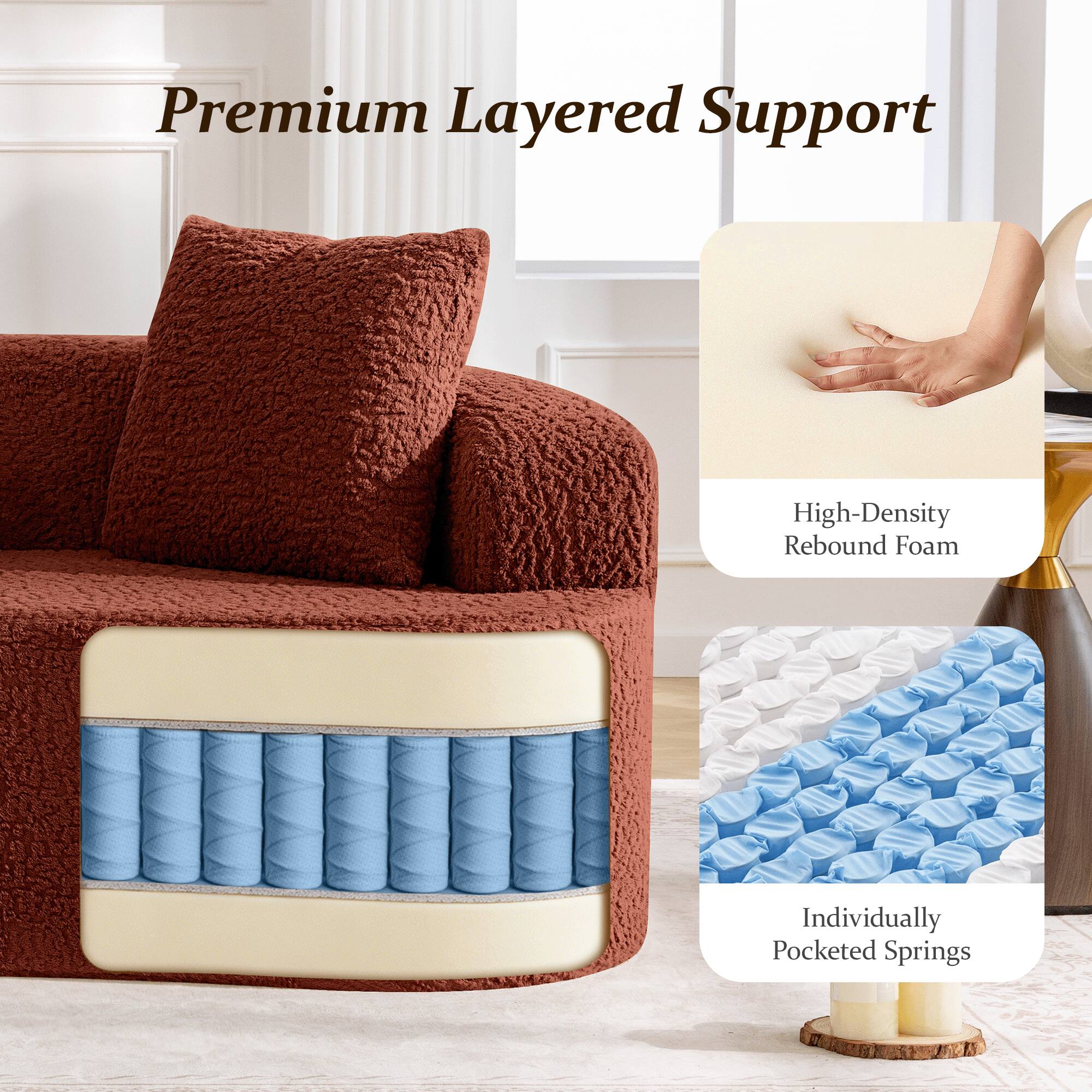 Premium Layered Support

- High-Density Rebound Foam
- Individually Pocketed Springs