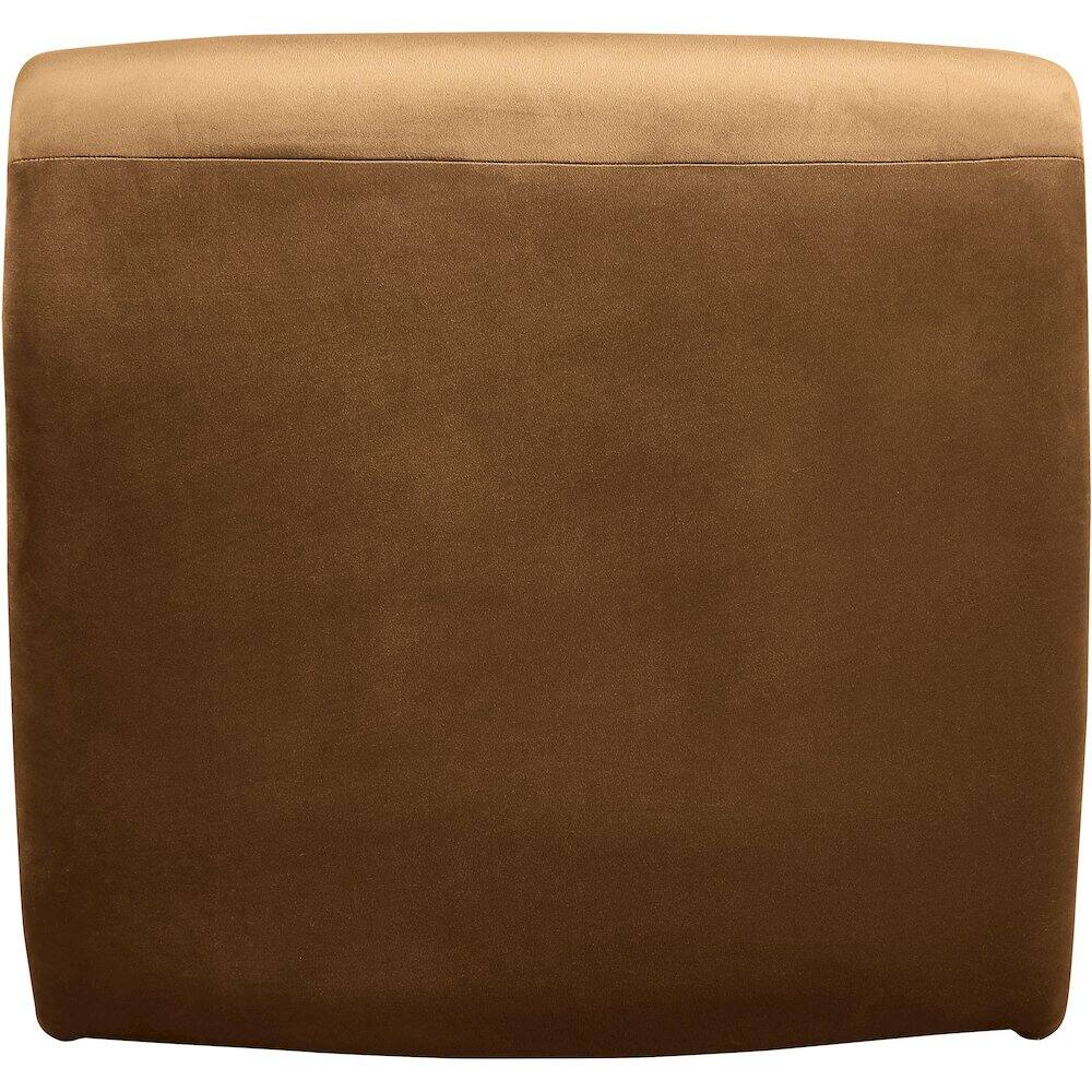 Alt View 4. Meridian Furniture - Nouveau Saddle Velvet Accent Chair - Brown.