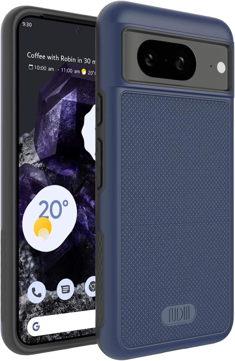 TUDIA - MergeGrip for Google Pixel 8 Case 2023 Military Grade - Indigo Blue