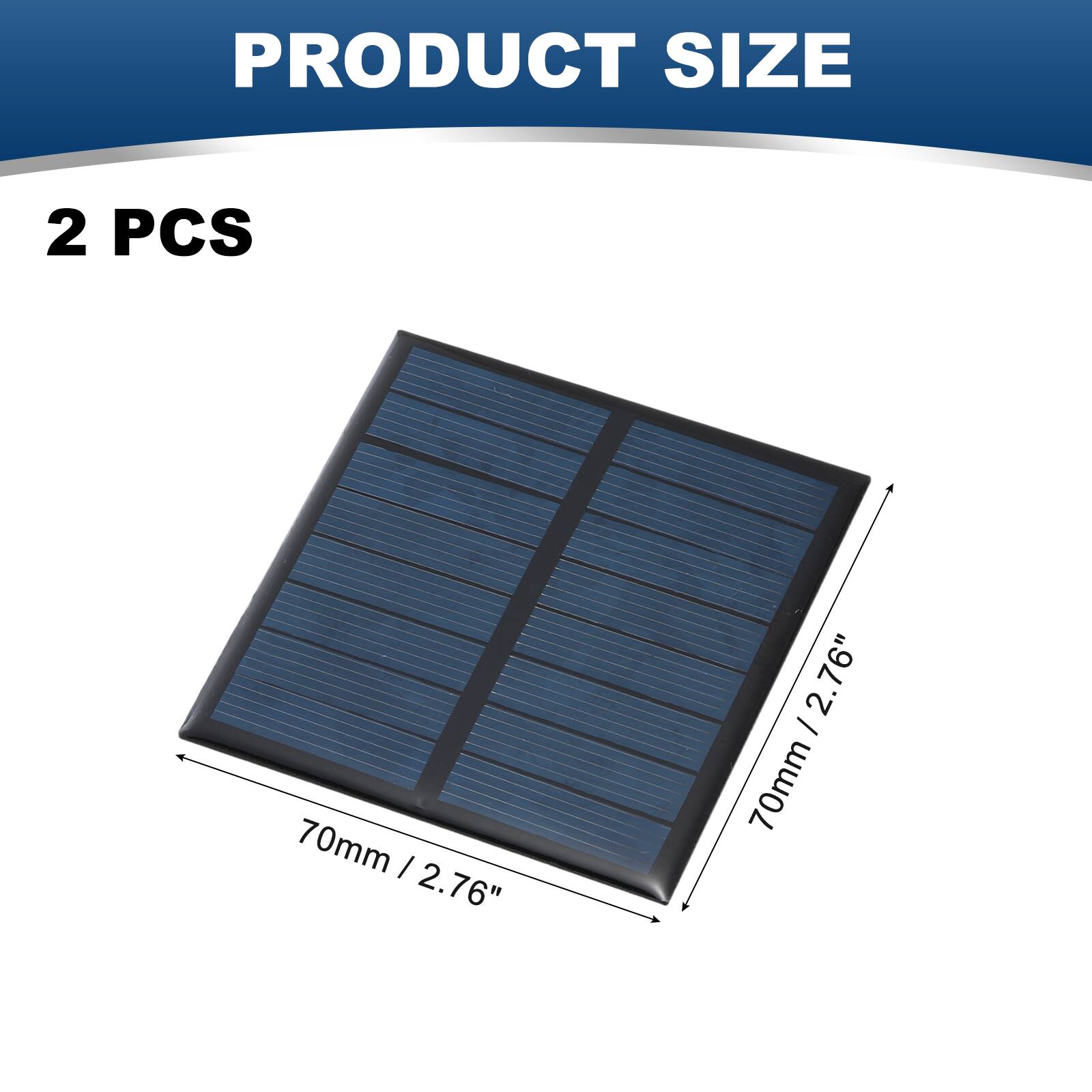 PRODUCT SIZE  
2 PCS  
70mm / 2.76"