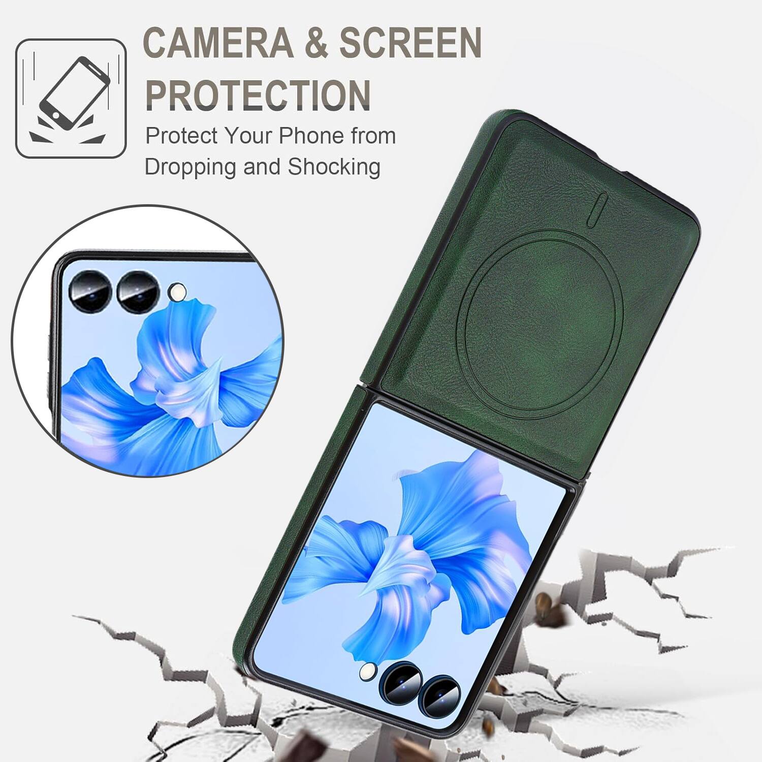CAMERA & SCREEN PROTECTION  
Protect Your Phone from Dropping and Shocking