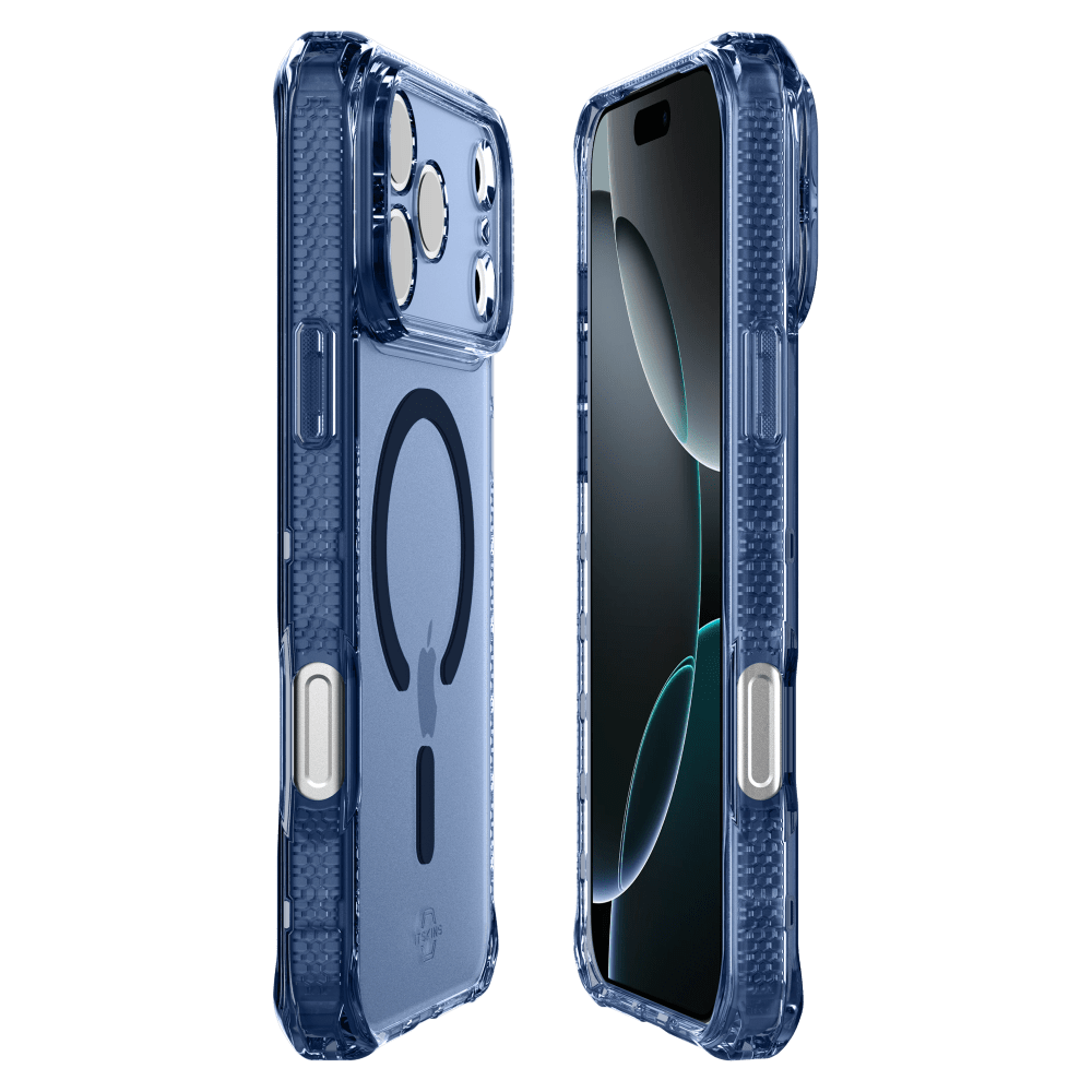 Alt View 1. Itskins - HYBRID R // VAPOR MagSafe Case for Apple iPhone 18 Pro Max / 17 Pro Max - Navy.