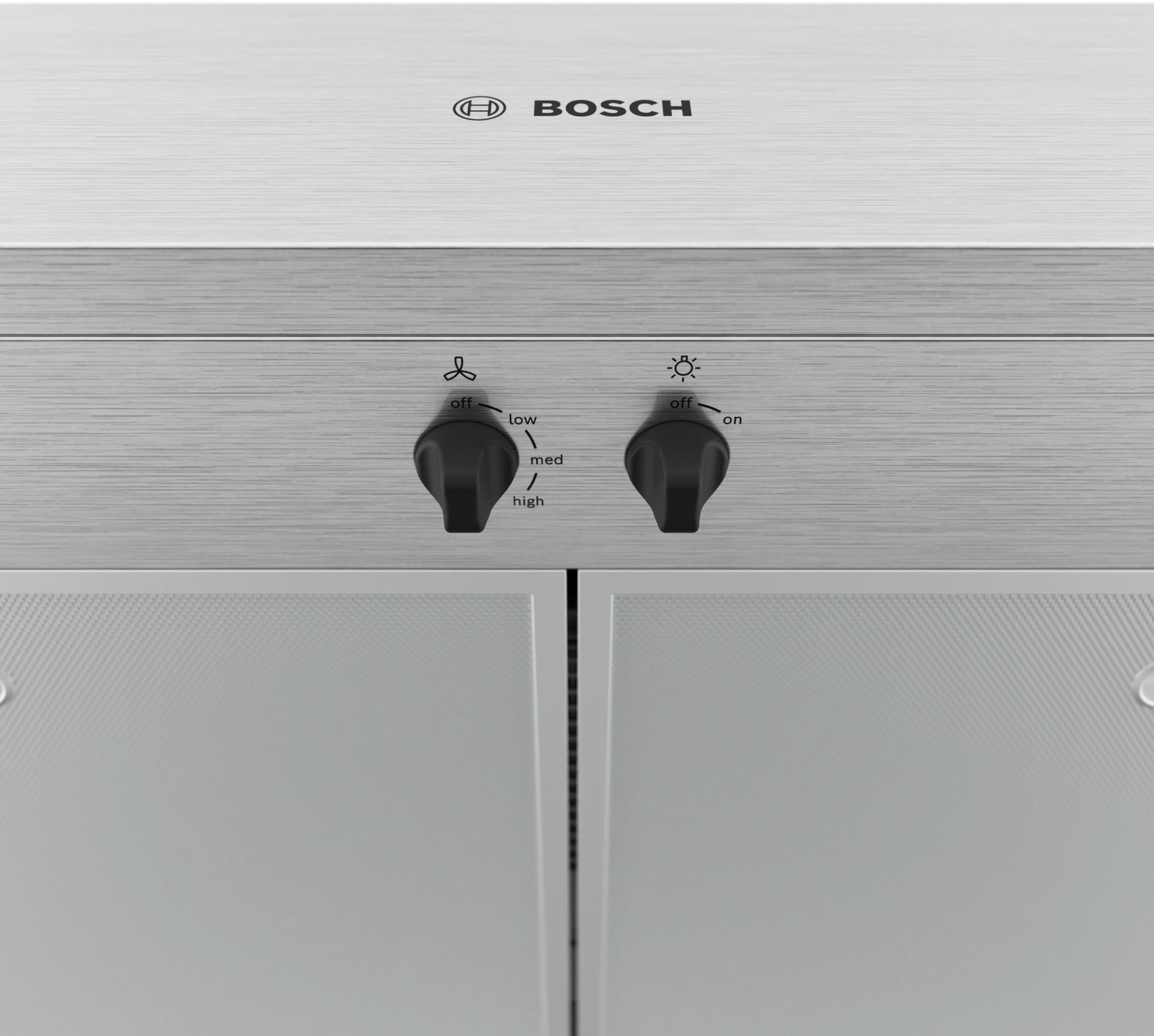 The text on the image reads "BOSCH 0-100 off on med high."