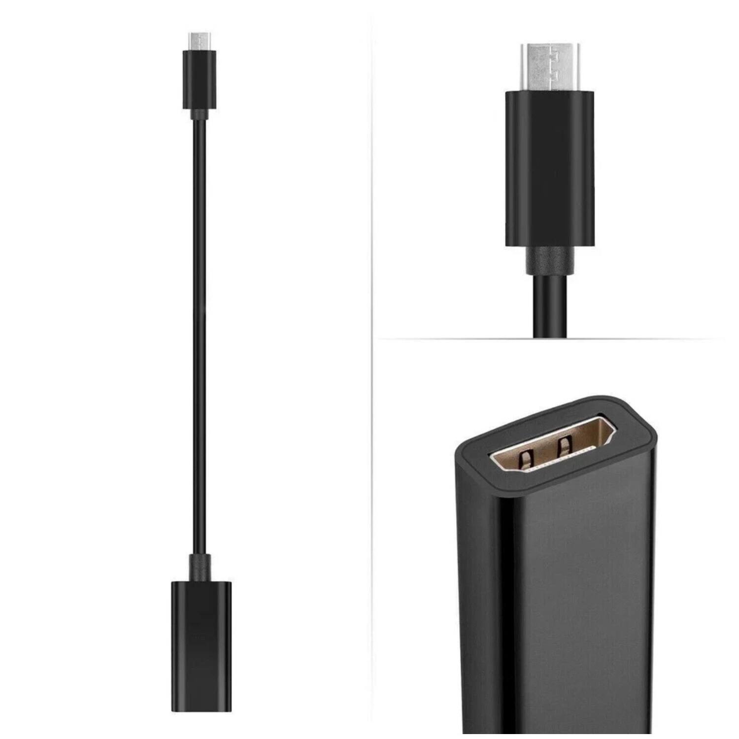 Angle. Stock Preferred - USB-C to HDMI Female Adapter HDTV 4K 60Hz for Samsung, MacBook, Android & iPhone.