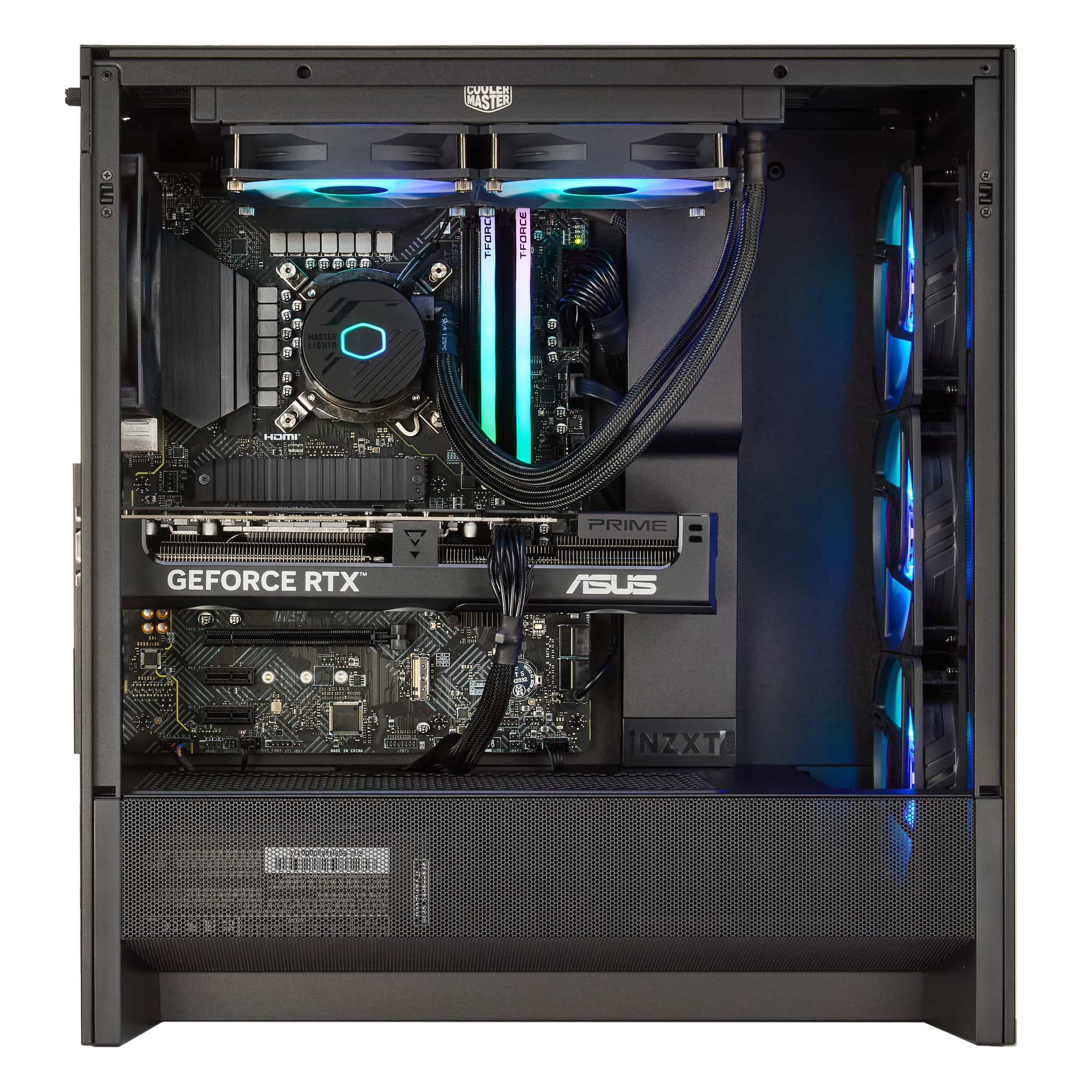 CUVECE MASTER ino E : TFORCE In a MASTLR TIORIO : PLOTH PRIME GEFORCE RTX N ASUS - aNal NZXT