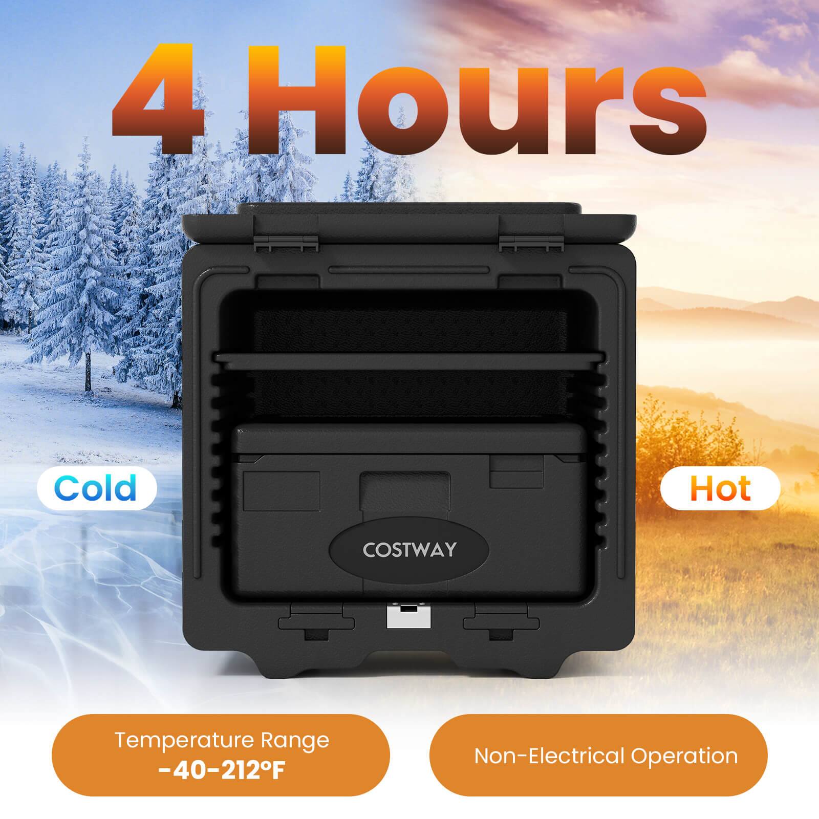 4 Hours  
Cold Hot  
COSTWAY  
Temperature Range -40-212°F  
Non-Electrical Operation