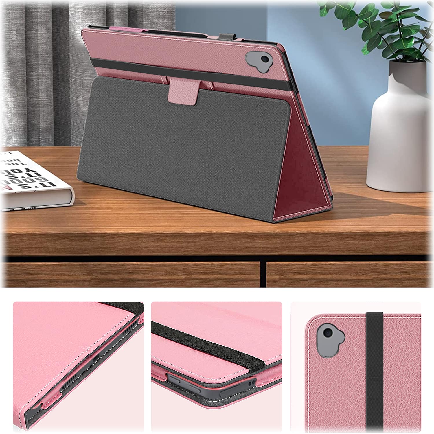 Alt View 15. SaharaCase - Bi-Fold Folio Case for Apple iPad 10.2 (8th Generation 2020 and 9th Generation 2021) - Pink.