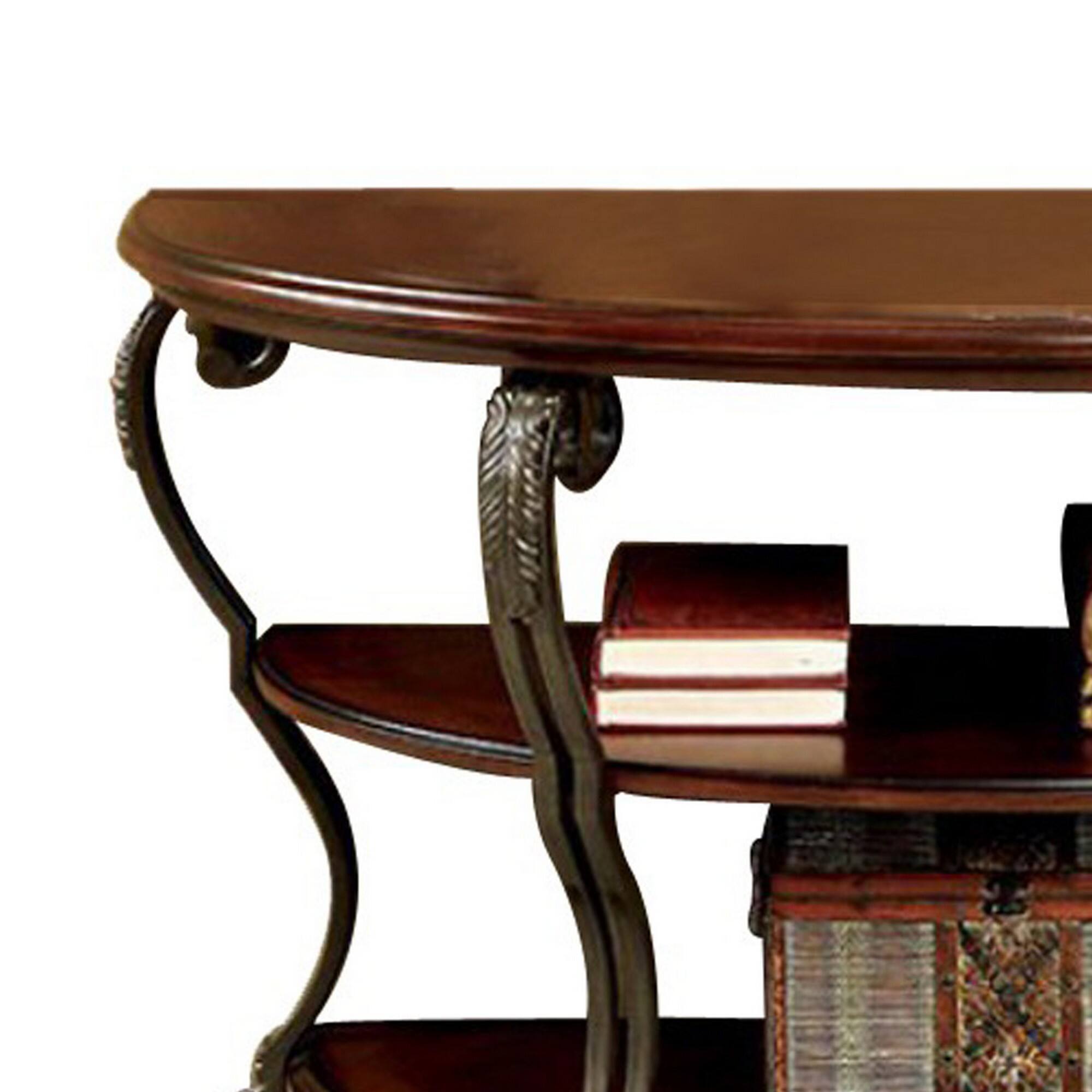 Alt View 1. Manhattan Lane - May Transitional Style Sofa Table - Brown Cherry.