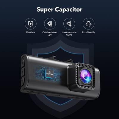 REDTIGER Original Rear Camera For Dash Cam - Waterproof, 2.5K, WDR Night Vision
